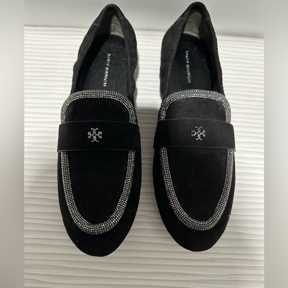 Tory Burch crystal loafers